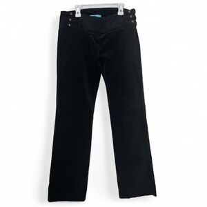 Vintage Marciano Guess Black Velvet Pants Made in France Mid Rise Bootcut Y2K